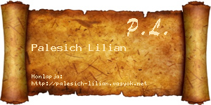Palesich Lilian névjegykártya